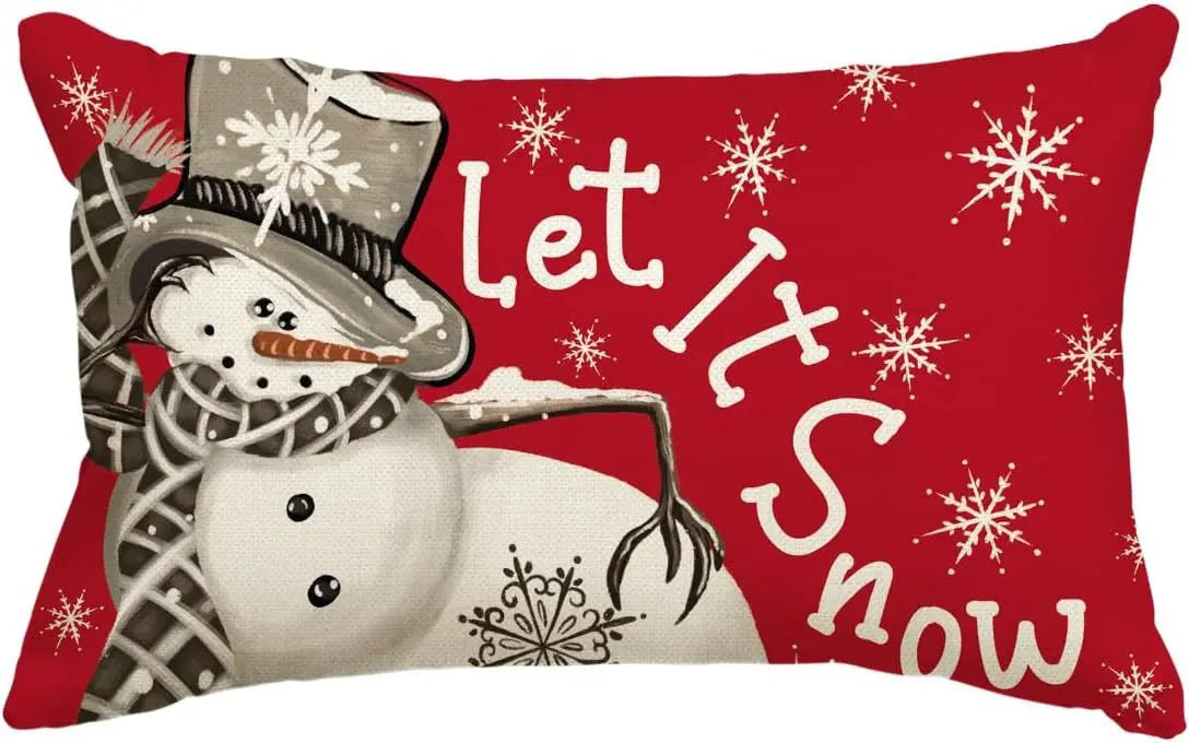 Housse de Coussin Lin Noël VERTI H-30x50cm Printing Single Side