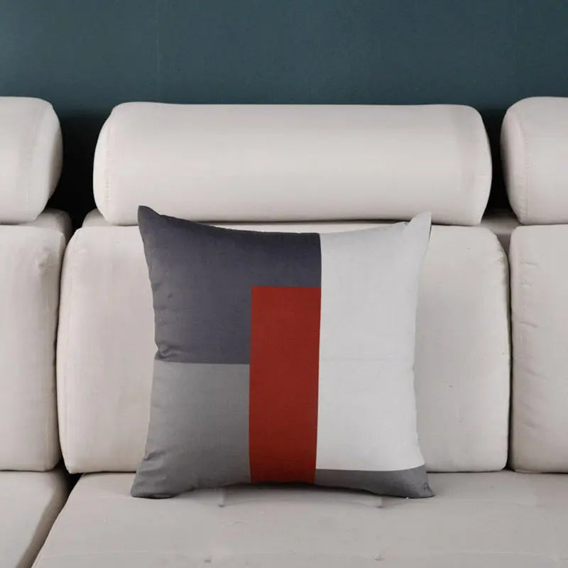 Housse de Coussin Luxe Design NORDIC Stitching red-45X45cm covercore
