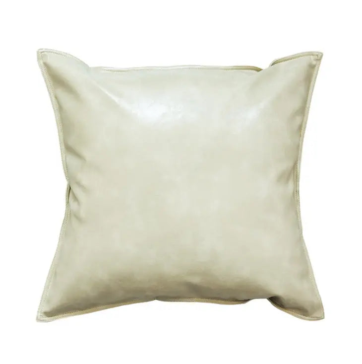 Housse de Coussin Luxe PU ENIRO Beige-45x45cm