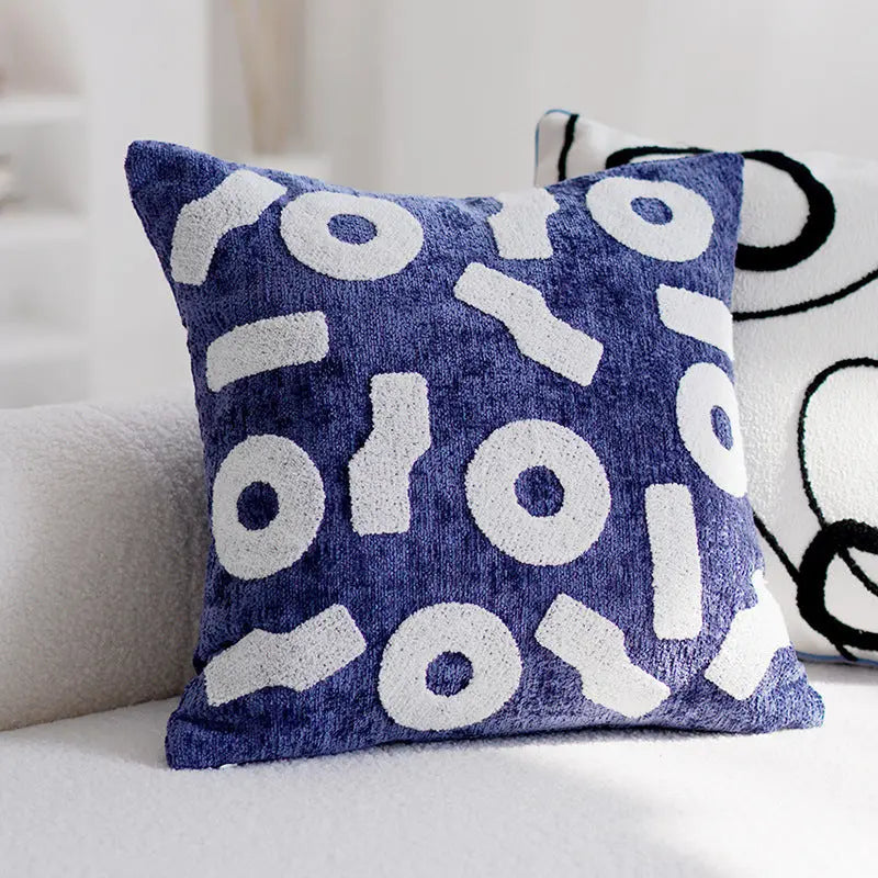 Housse de Coussin Modern Luxe GALAXY Pillowcase-Blue Shaped Letter 45cm