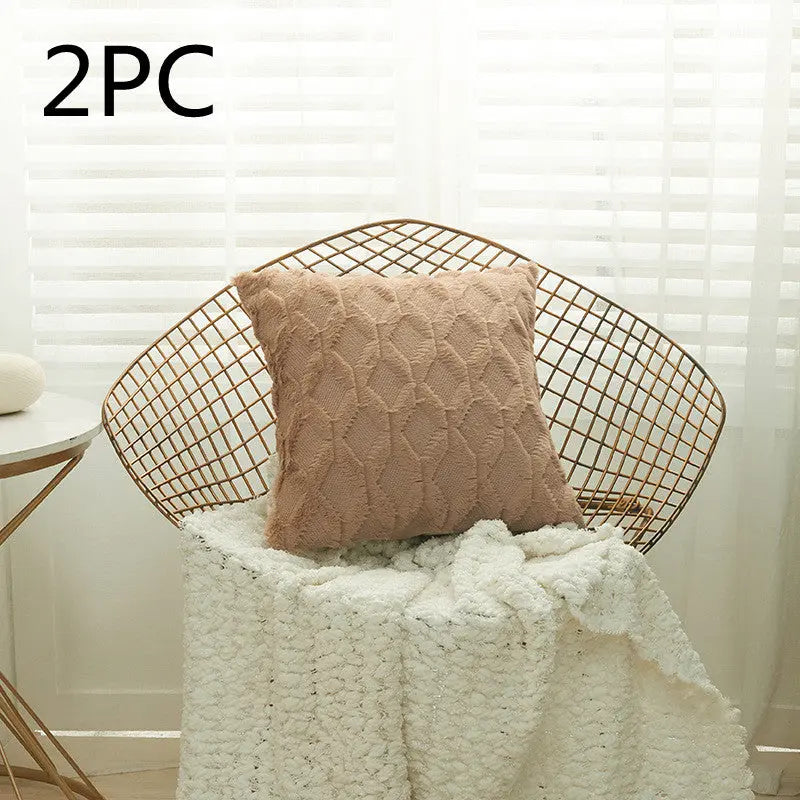 Housse de Coussin Moderne NALIO 30x50cm-Coffee color-2PCS