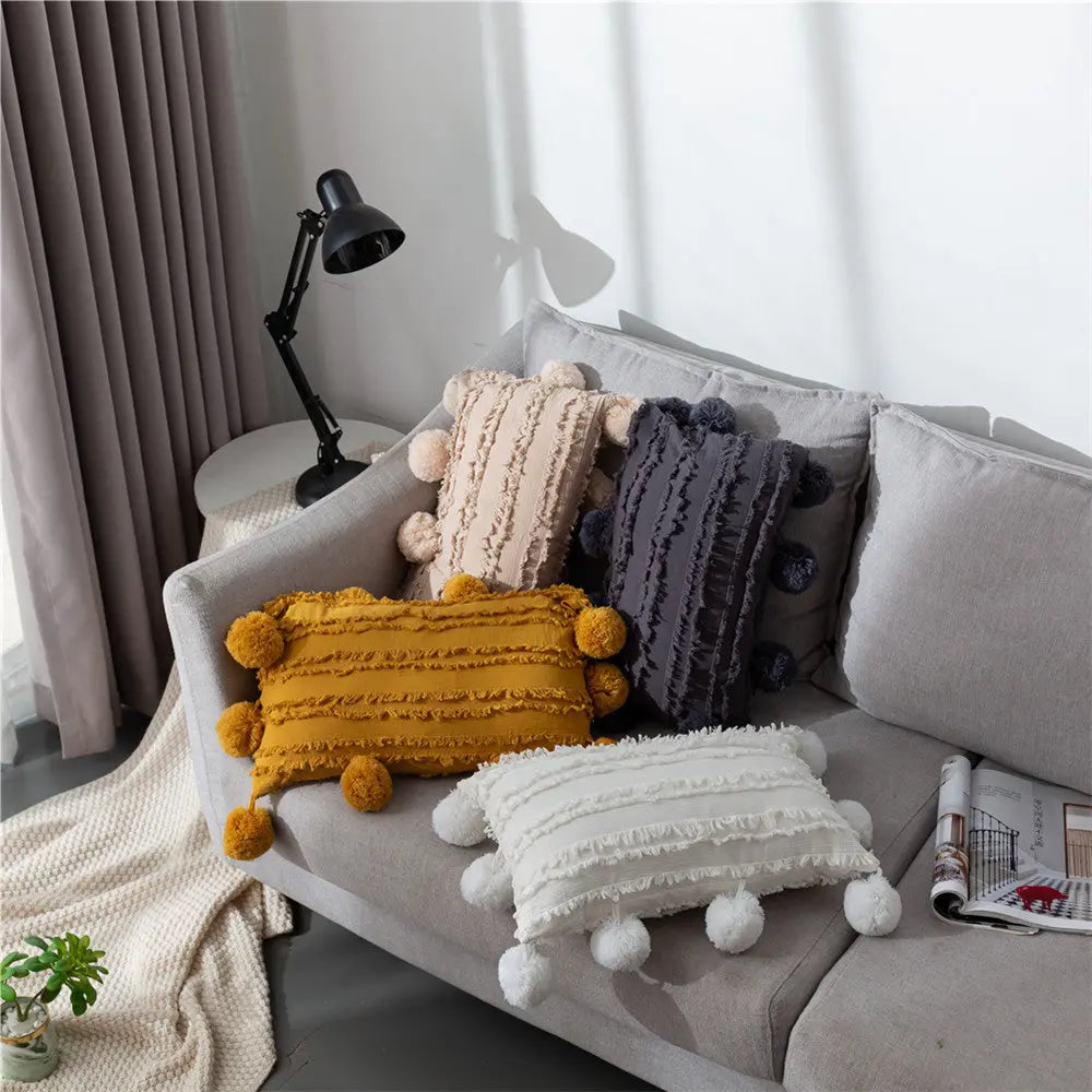 Housse de Coussin Nordic Tassel FJORD