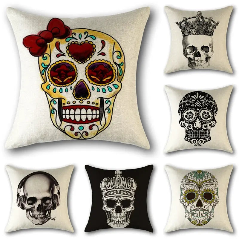 Housse de Coussin Scandinave SKULLFRAB