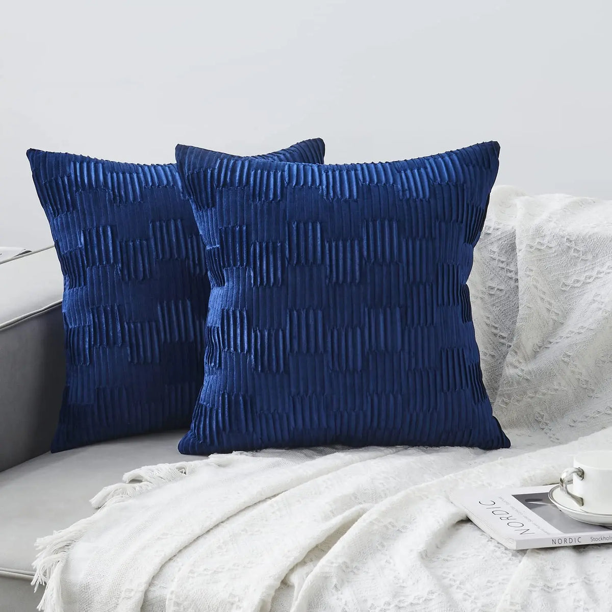 Housse de Coussin Velours ALMA 45 X45cm Without Pillow-W0116 7