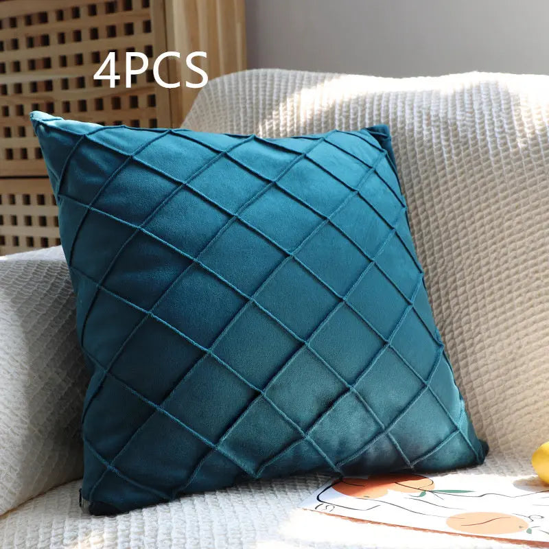 Housse de Coussin Velours ECLARA D14-45x45cm-4pcs