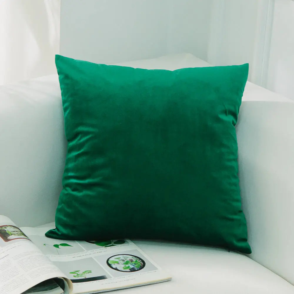 Housse de Coussin Velours EMALY 24Dark Green-50x50cmWithout Core