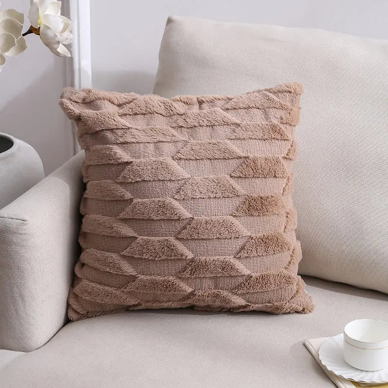 Housse de Coussin Velours Élégant NOORDY Brown Boat-45x45CM Pillowcase