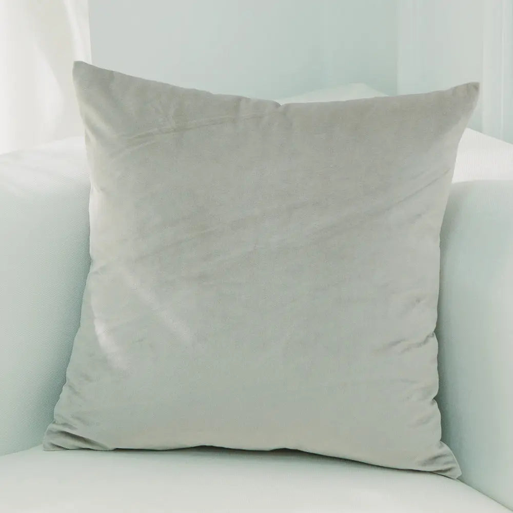 Housse de Coussin Velours FELIO 48Light Gray-45x45cm Without Core
