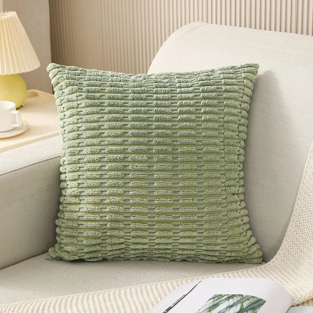 Housse de Coussin Velours LISCO Green-30cmx50cm With Pillow Core