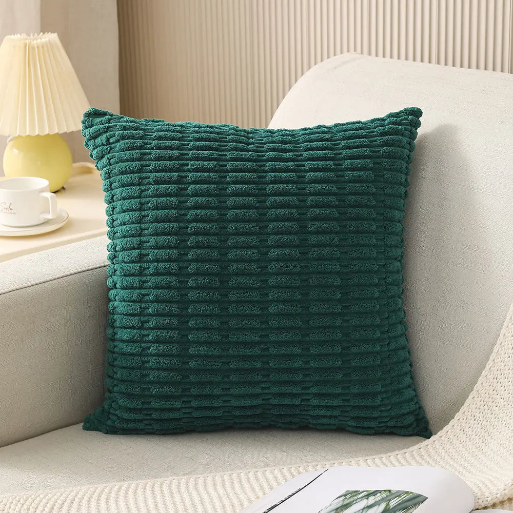 Housse de Coussin Velours LISCO Gemstone Green-45cmx45cm With Pillow Core