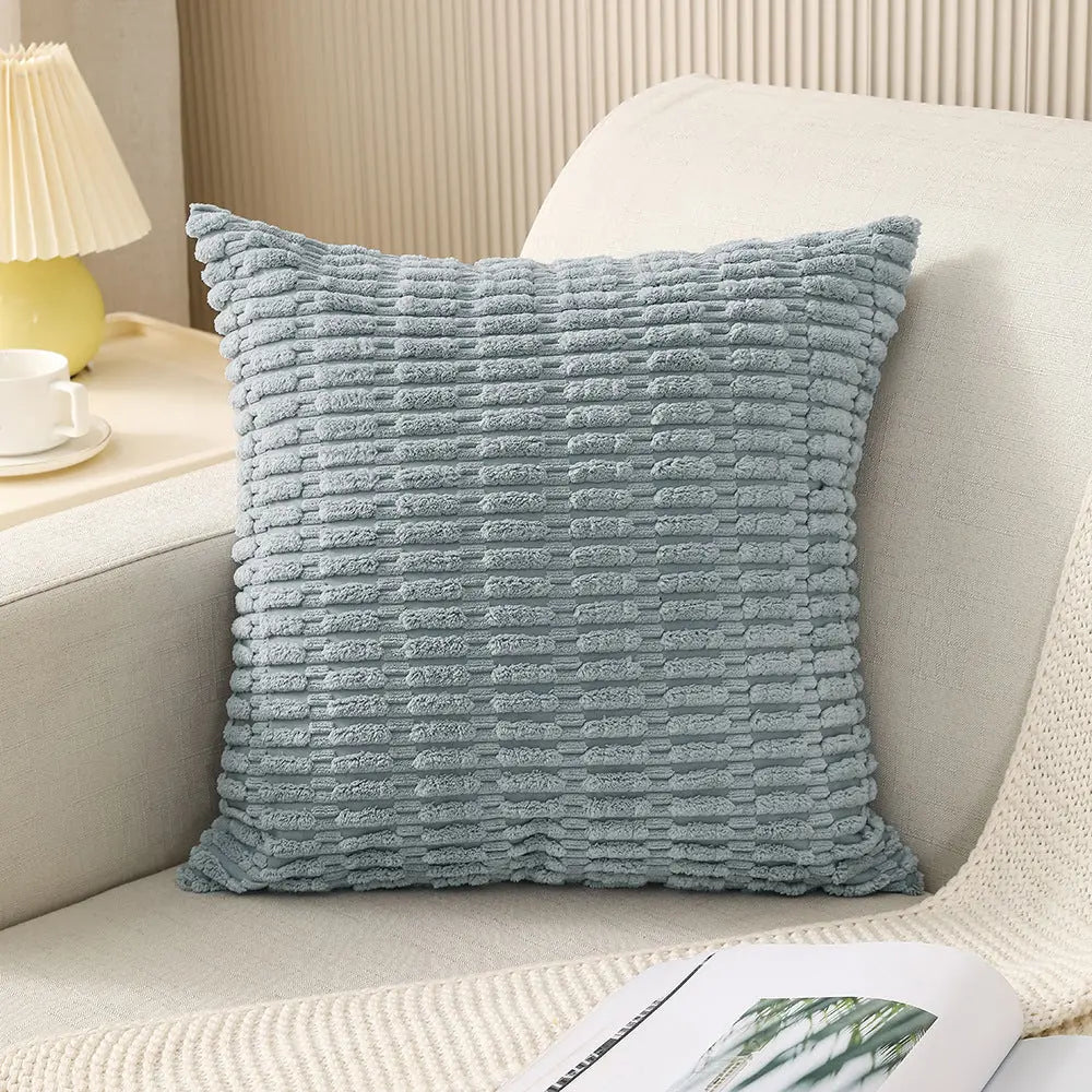 Housse de Coussin Velours LISCO Gray-45cmx45cm Pillowcase