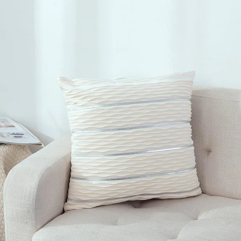 Housse de Coussin Velours Luxe JUNEA White