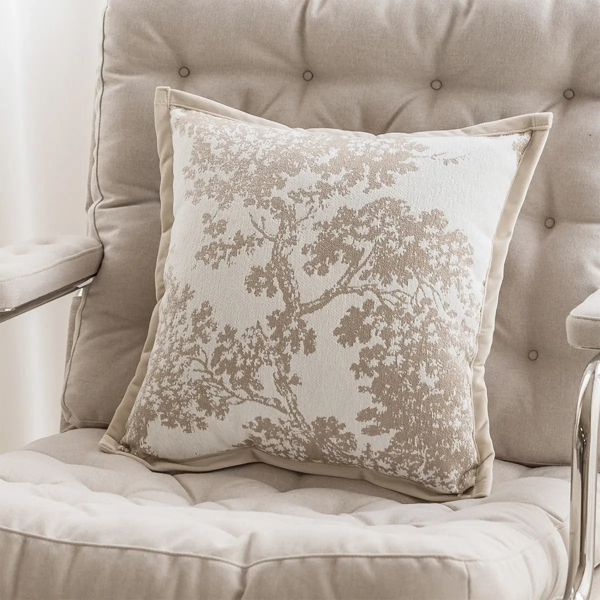 Housse de Coussin Velours Nordic PLINON Oil Painting Forest 45x45cm-Non Woven Fabric Pillow