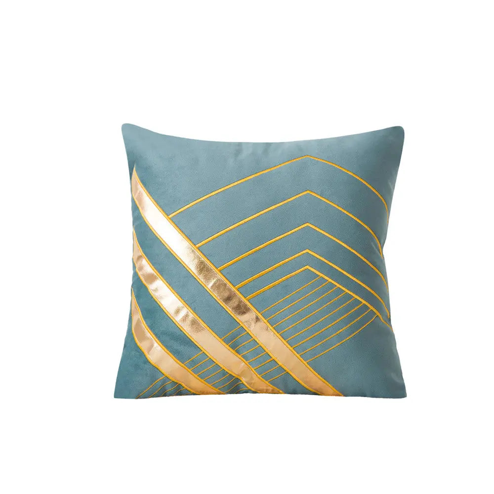 Housse de Coussin Velours SOLINA Blue-45x45cm