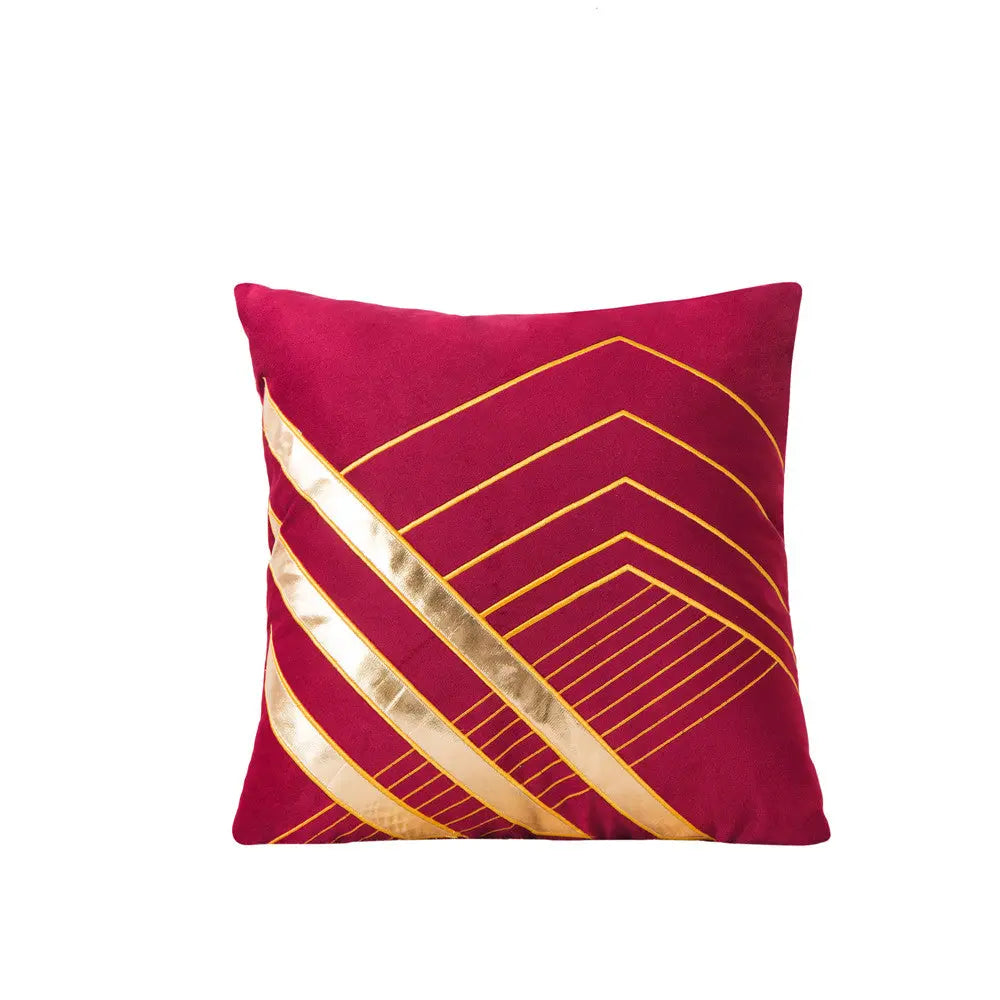 Housse de Coussin Velours SOLINA Wine Red-45x45cm
