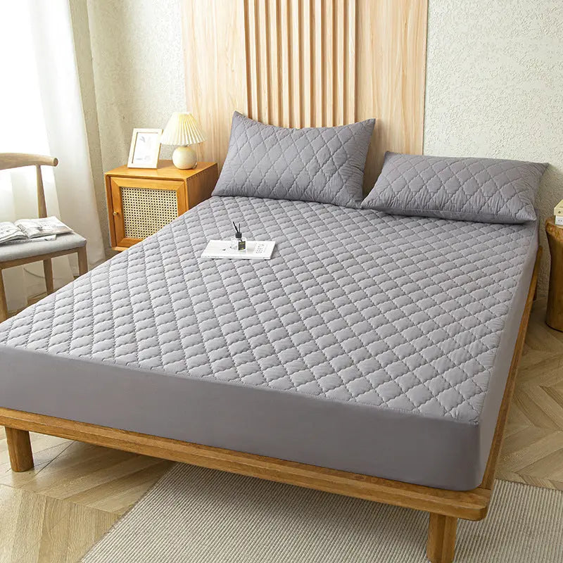 Housse de Matelas Imperméable QUILIA Diamond Lattice Gray-120x200 Add 30cm