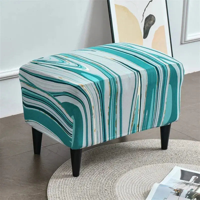 Housse de chaise à ailes imprimées feuilles, housse de fauteuil extensible en Spandex, style nordique amovible, housse de canapé relaxante, housse de protection pour meubles Housse de France