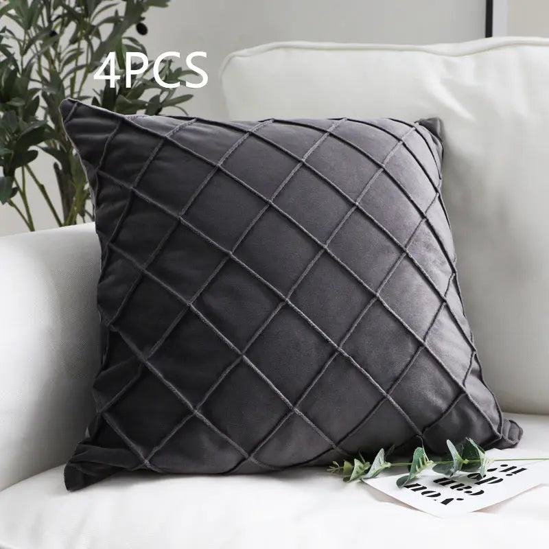 Housse de coussin Velours Rhombus CUVEX D13-50x50cm-4pcs