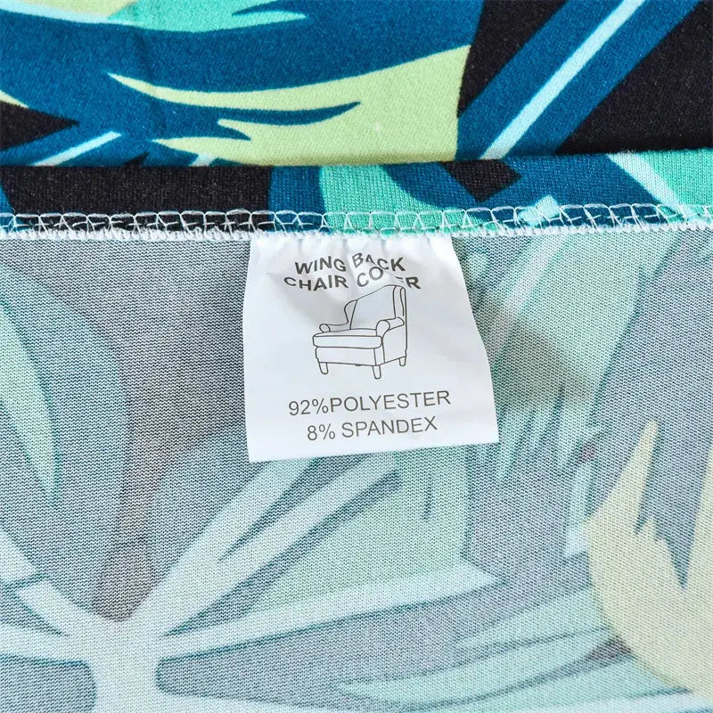 Housse de protection extensible pour fauteuil, fauteuil à ailes de plantes tropicales, en Spandex, style nordique, amovible, pour canapé Housse de France