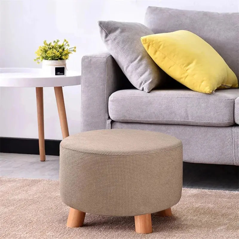 Housse de repose-pieds ronde en Spandex, 1 pièce, protection de repose-pieds élastique en polaire, housse de repose-pieds pour salon et maison Housse de France