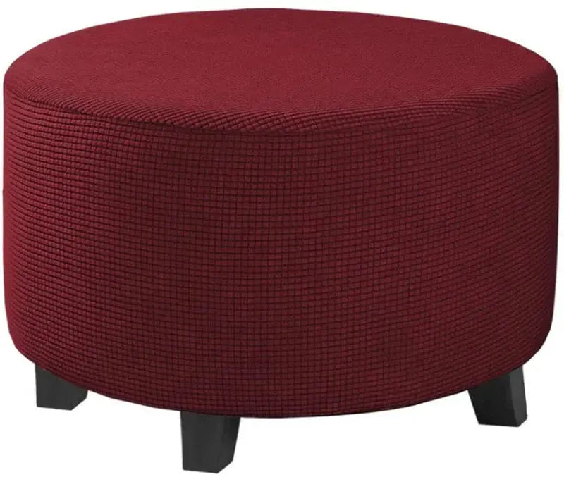 Housse de repose-pieds ronde en Spandex, 1 pièce, protection de repose-pieds élastique en polaire, housse de repose-pieds pour salon et maison Housse de France