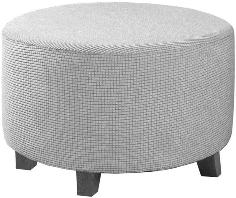 Housse de repose-pieds ronde en Spandex, 1 pièce, protection de repose-pieds élastique en polaire, housse de repose-pieds pour salon et maison Housse de France