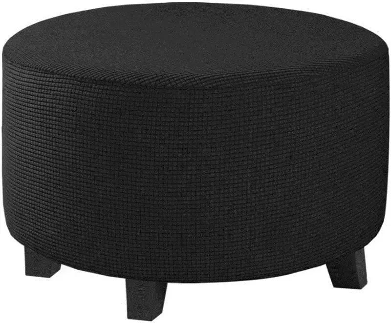 Housse de repose-pieds ronde en Spandex, 1 pièce, protection de repose-pieds élastique en polaire, housse de repose-pieds pour salon et maison Housse de France