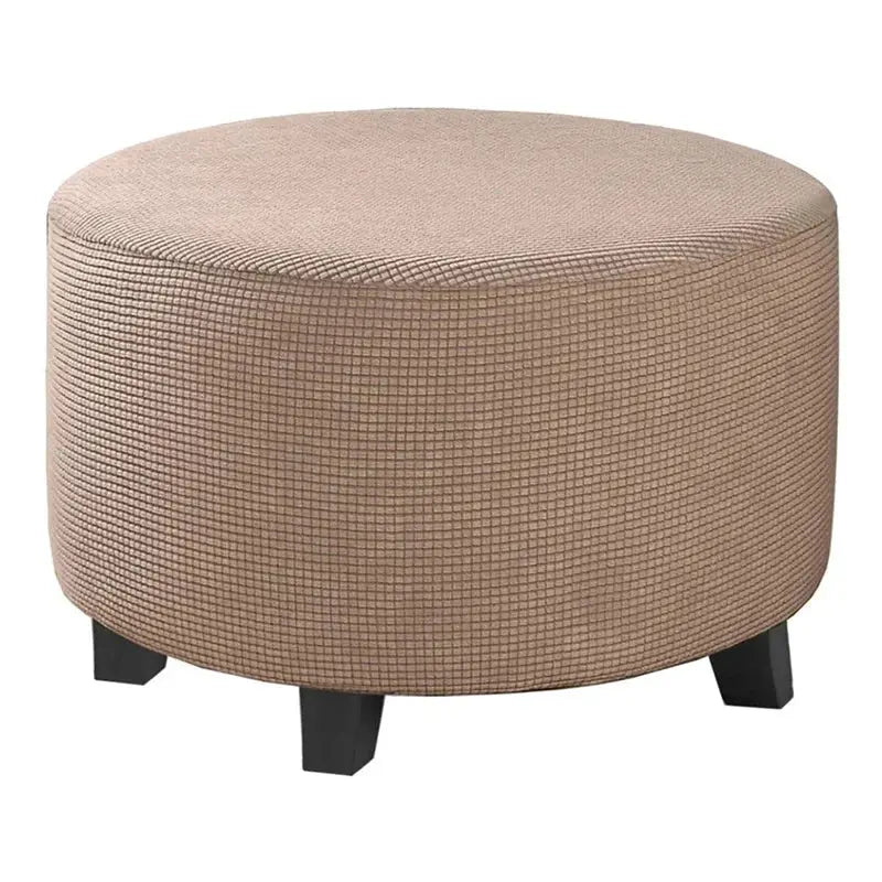 Housse de repose-pieds ronde en Spandex, 1 pièce, protection de repose-pieds élastique en polaire, housse de repose-pieds pour salon et maison Housse de France