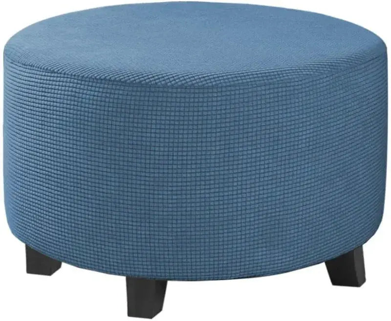 Housse de repose-pieds ronde en Spandex, 1 pièce, protection de repose-pieds élastique en polaire, housse de repose-pieds pour salon et maison Housse de France