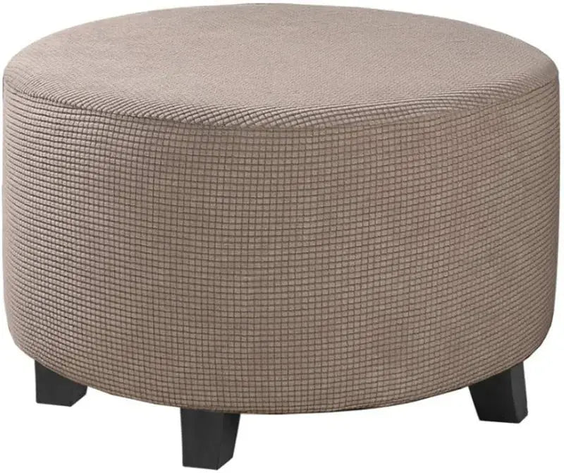 Housse de repose-pieds ronde en Spandex, 1 pièce, protection de repose-pieds élastique en polaire, housse de repose-pieds pour salon et maison Housse de France