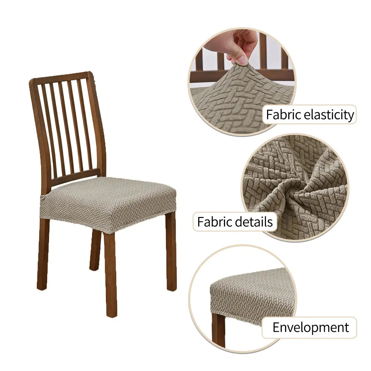 Housse assise chaise rayée BOUCLOA - Housse de France