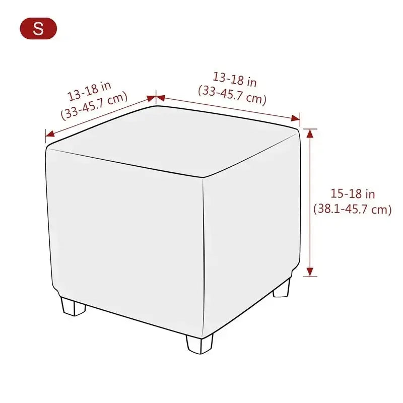 Housse de tabouret ottoman en Jacquard, couvre-pieds carrés élastiques, extensibles, Anti-poussière, tout compris, pour le salon Housse de France