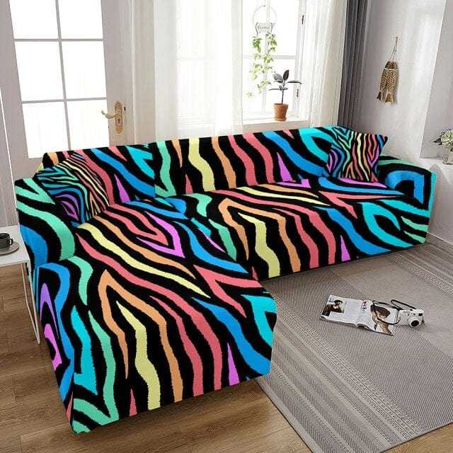 Housse pour canapé d'angle SOLAR - Protection imprimées pour mobilier - Housse De France