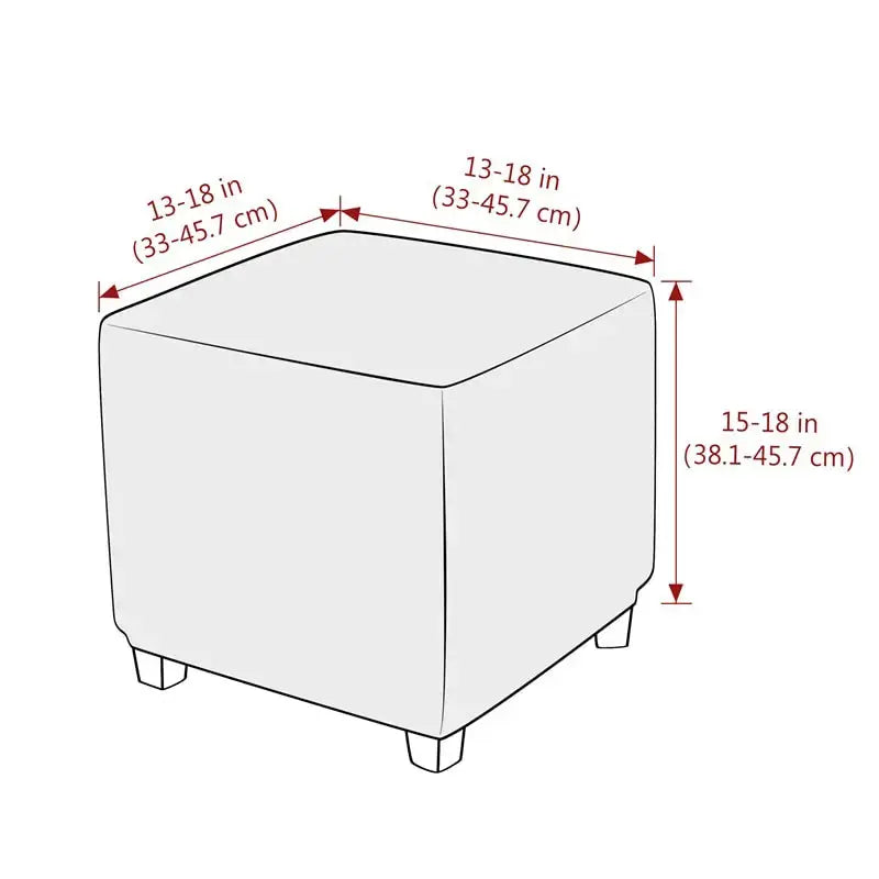 Housses de repose-pieds élastiques en velours doux, étui de protection de meubles, housses de tabouret pouf, maison de salon Housse de France