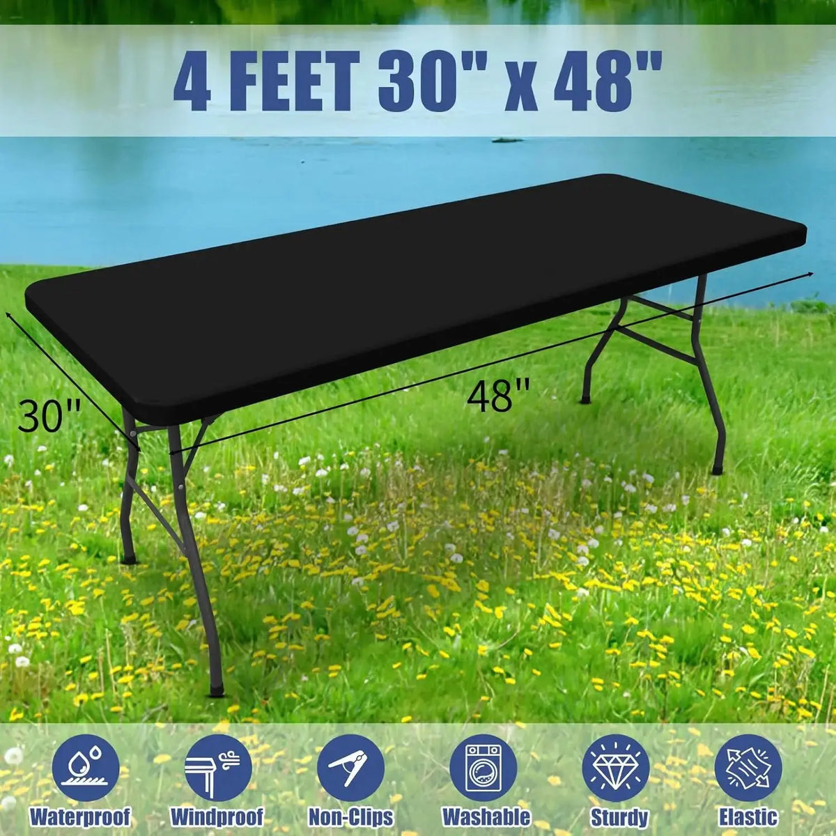 Nappe Table Mange Debout Extensible POLYSPAND Housse de France