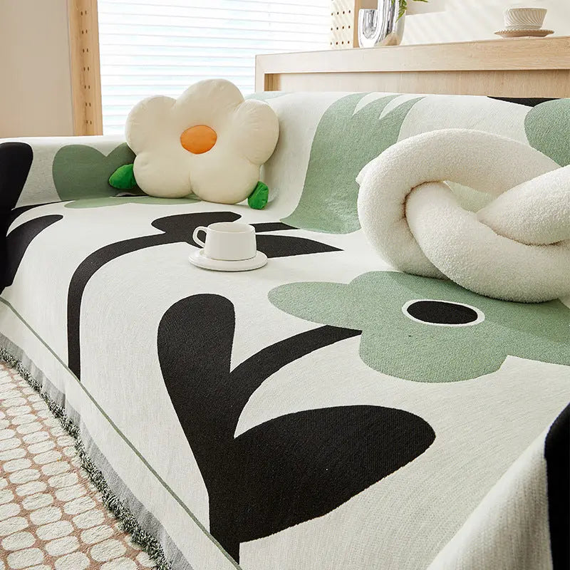 Plaid Canapé Antidérapant BELMIRO Yb Clover Green-180x150cm