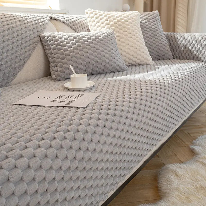 Plaid Canapé Antidérapant Lugano Honeycomb TR Gray-90X120CM