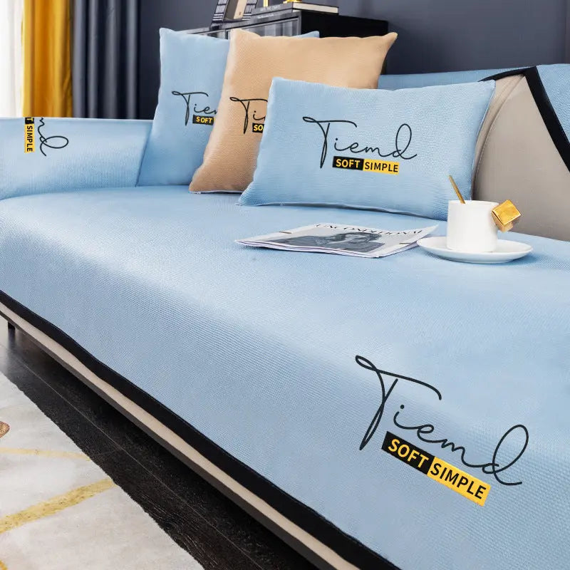 Plaid Canapé Antidérapant SILKO Blue-30x50 pillowcase