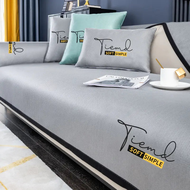 Plaid Canapé Antidérapant SILKO Arctic grey-90x210cm