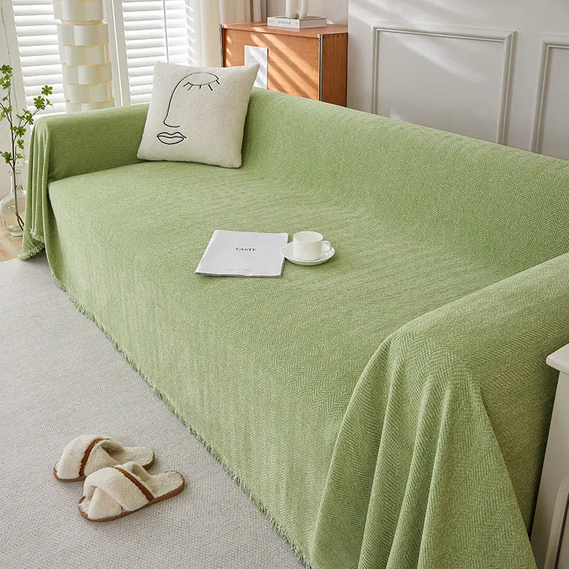 Plaid Canapé Antitache ERENIX Avocado Green-180×130cm