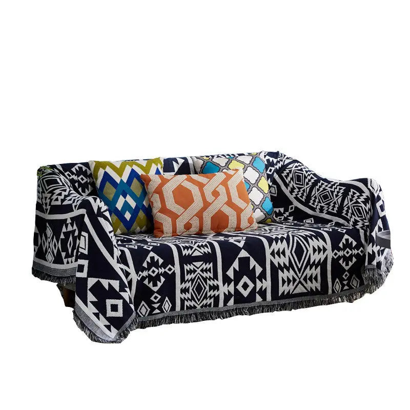 Plaid Canapé Doux NORDICA Navy Blue-180x340