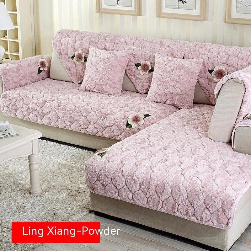Plaid Canapé Hiver Douillet LYXOR Lingxiang Pink-90 × 240