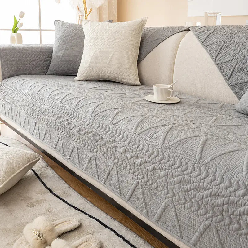 Plaid Canapé Moderne Antidér Glora Leisurely light grey-70x210cm