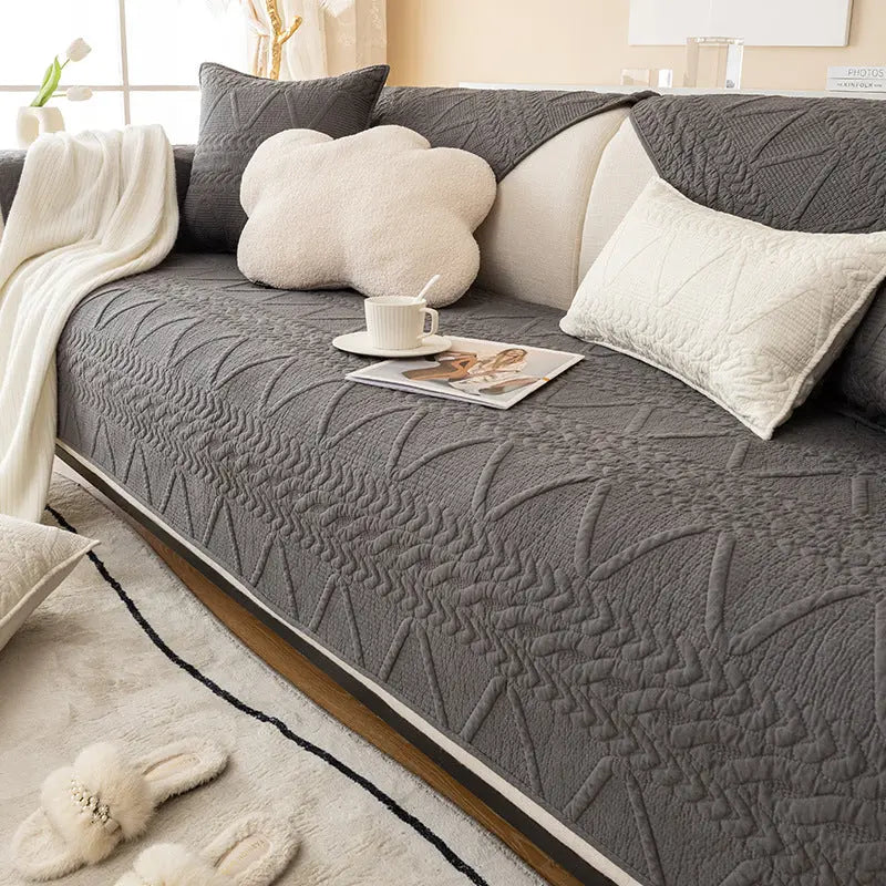 Plaid Canapé Moderne Antidér Glora Leisurely dark grey-110x210cm