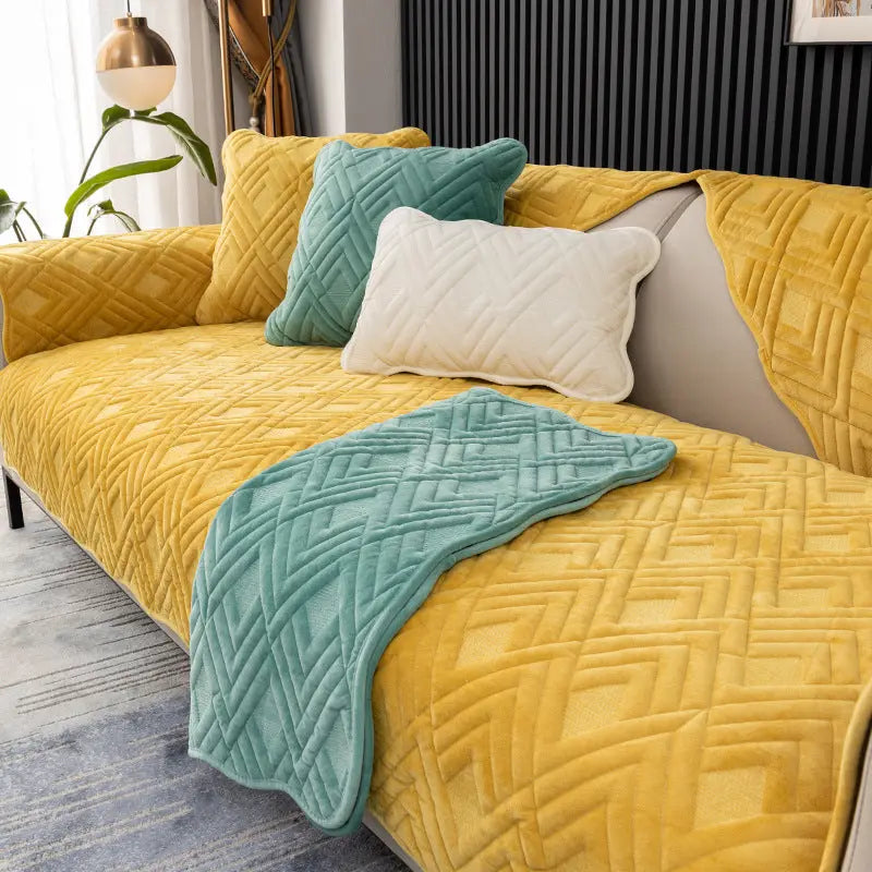 Plaid Canapé Moderne BANAPLU Diamond Turmeric-70x150CM