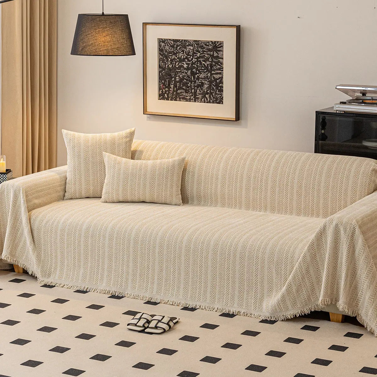 Plaid Canapé Moderne CHENILLE Light Coffee-180x280cm