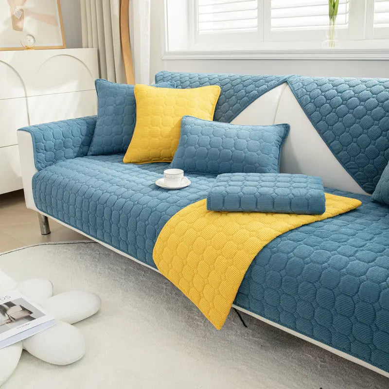 Plaid Canapé Moderne VELICI Light Blue-90x240CM
