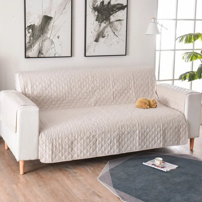Plaid Canapé Moderne VIVADOW Lattice sofa cover beige-Three people 190x196