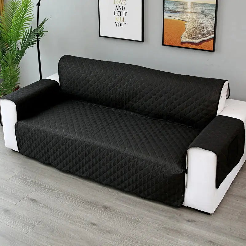 Plaid Canapé Moderne VIVADOW Upgraded sofa cover black-Three people 190x196