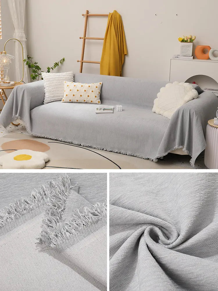 Plaid Canapé Multifonctionnel JUNEQ Yb Youyun Smoky Gray-180X200cm